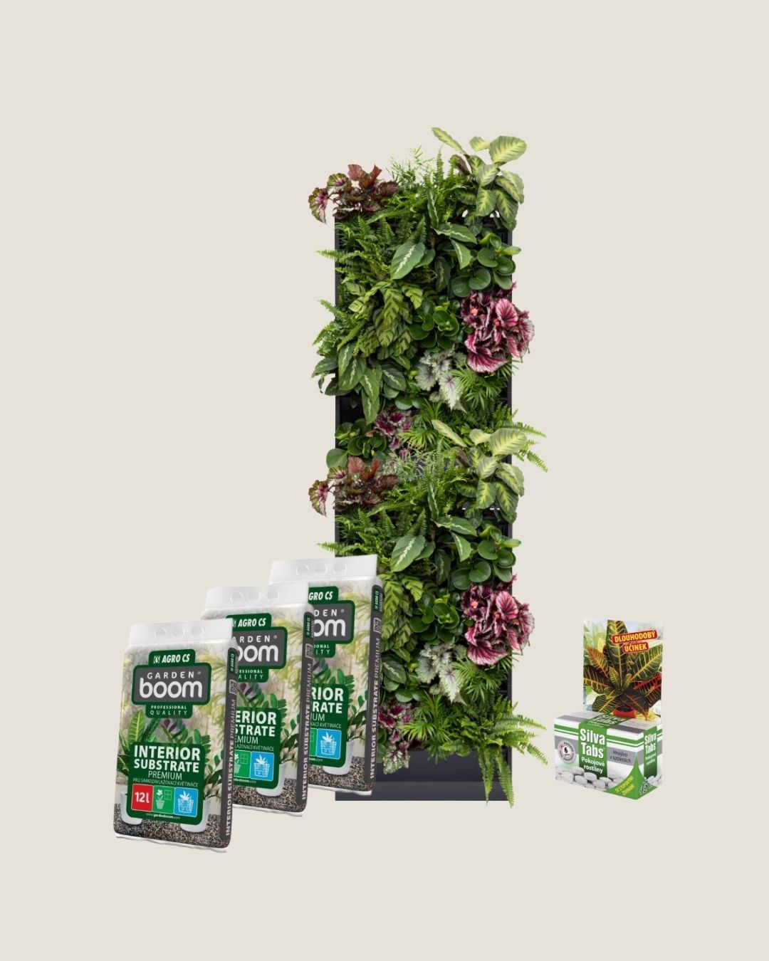 Indoor-Set | 10x PlantBox + 3x Innensubstrat + Dünger für Zimmerpflanzen + Stopfen