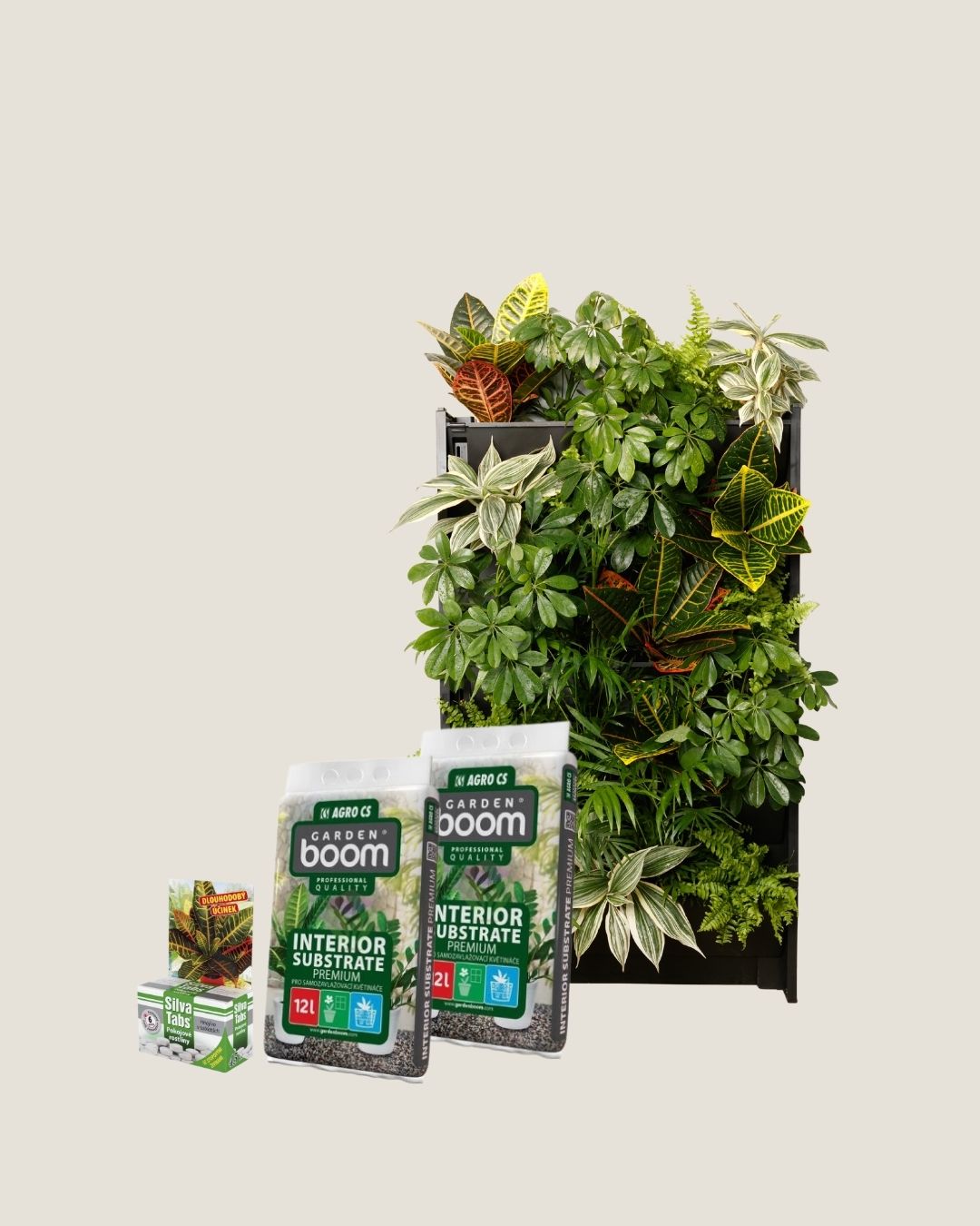 Indoor-Set | 5x PlantBox + 2x Indoor-Substrat + Zimmerpflanzendünger + Verschlussstopfen