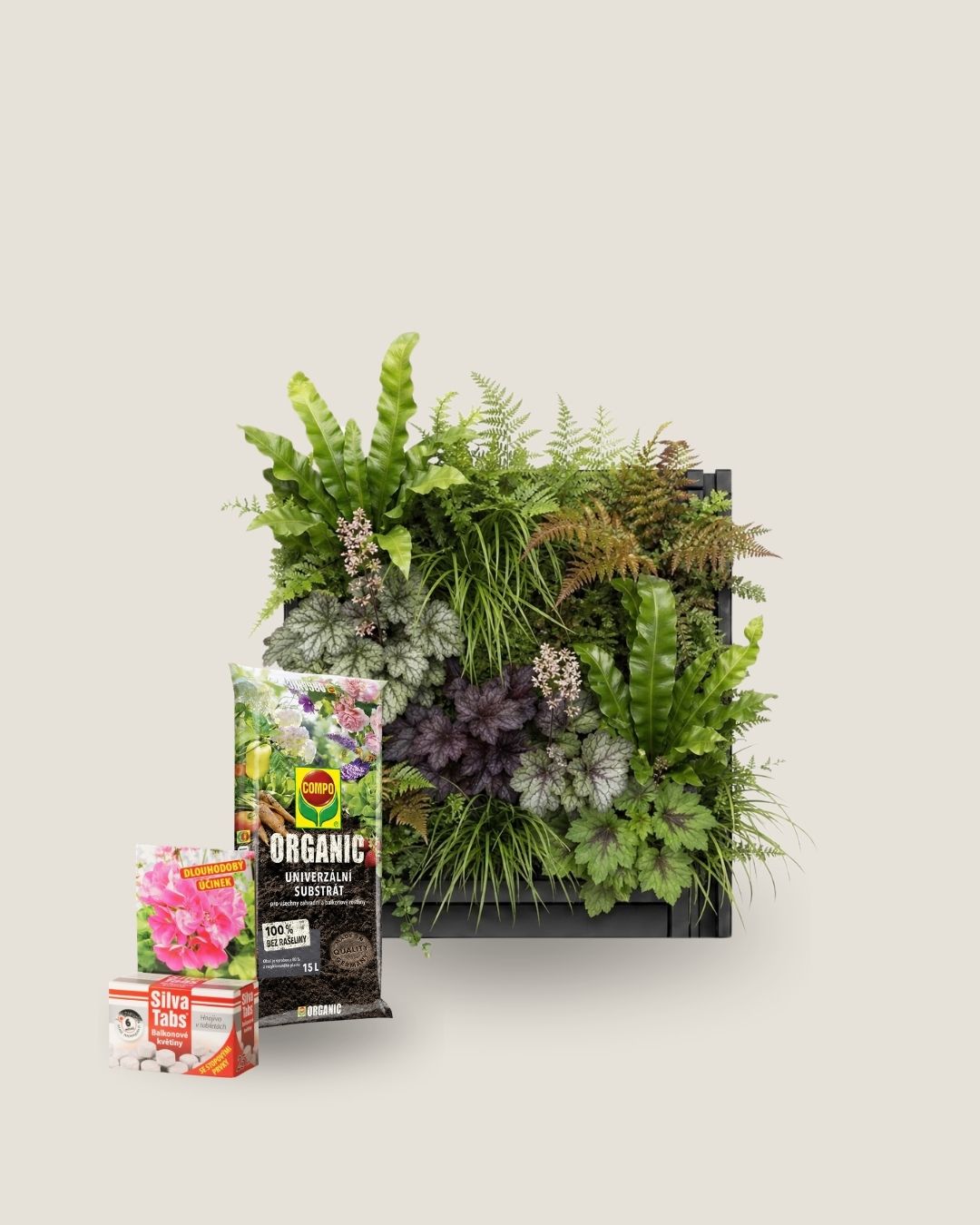 Outdoor-Set | 3x PlantBox + Universal-Substrat COMPO ORGANIC + Silva Tabs für Balkonpflanzen