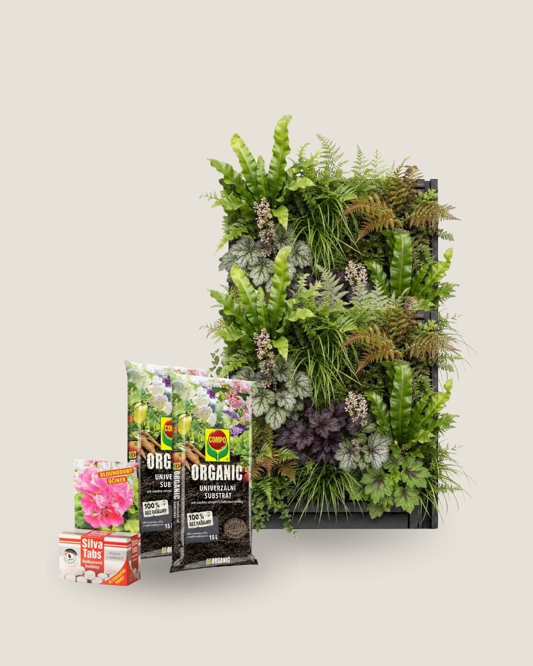 Outdoor-Set | 5x PlantBox + 2x COMPO BIO Universalerde + Silva Tabs für Balkonpflanzen Set