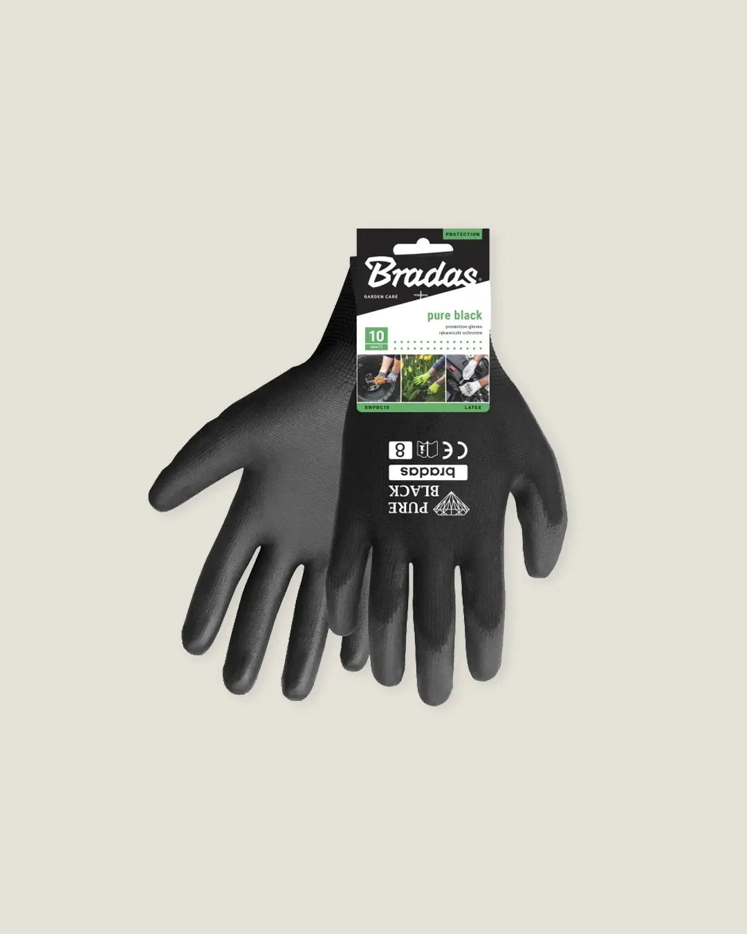 Handschuhe Bradas Pure black, Gr. 8/M