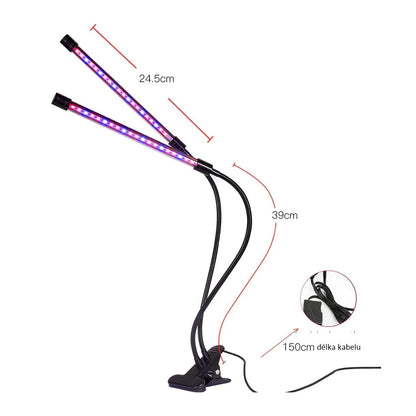 LED-Pflanzenlampe mit Clip